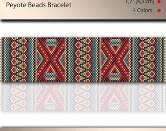 Patrón de pulsera de peyote, número par, patrón de peyote, patrón de puntada, archivo pdf, patrón pdf, n.° 189P
