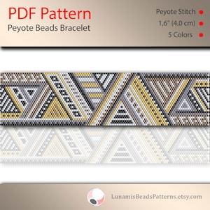 Peyote bracelet pattern, even count, peyote pattern, stitch pattern, pdf file, pdf pattern, #112P