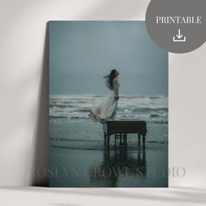 Surrealist Piano Woman Art Print: Sheet Music Digital Download