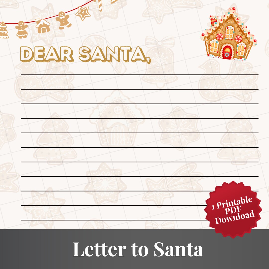 Santa Claus Letter, Letter to Santa, Letter Christmas, Printable Letter