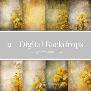 Gelbe Blumen Fine Art Mutterschaft Digitale Kulissen, Textured Overlays, Schwangerschaft Digitale Hintergründe, Digital Fotografie Hintergrund