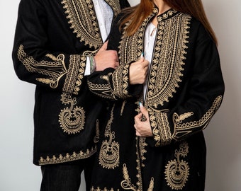 Folk Vests , Family Matching Outfits, Traditional Folk Costume Set for 2 , Couple Matching Waistcoats , Family look Couple anniversary gift