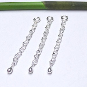 Extension chain, sterling silver, length 6 cm / VP 3x, jewelry accessories