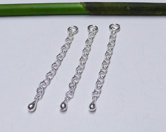 Extension chain, sterling silver, length 6 cm / VP 3x, jewelry accessories
