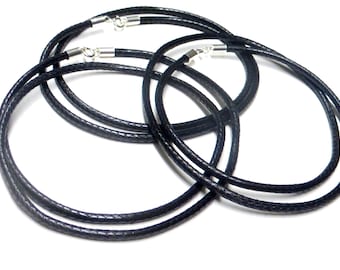 Halsband , Textilband Schlange schwarz  3 mm  Länge 55 cm,   Verschluß  Sterlingilber,  Schmuckzubehör