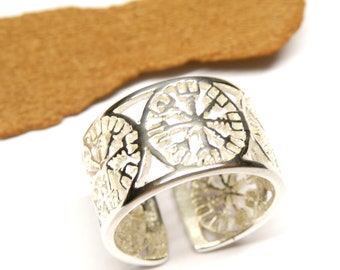 Bandring open, "Keltisch motief", maat. 58 - 18,5, sterling zilver, unisex sieraden