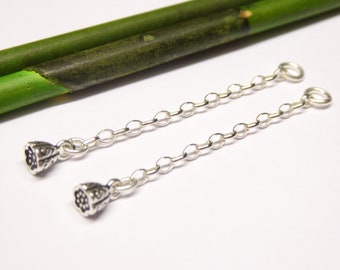 Extension chain, sterling silver, length 5 cm / VP 2x, jewelry accessories