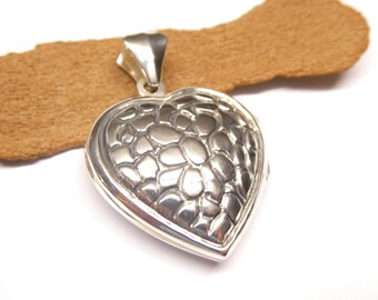 Medallion motif "Heart", made of sterling silver, friendship jewelry