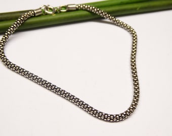 Zilveren armband, "reptielenarmband", gemaakt van sterling zilver, lengte 21 cm, unisex