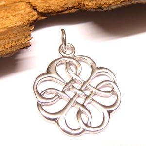 Pendant silver with ornaments, sterling silver, jewelry for women