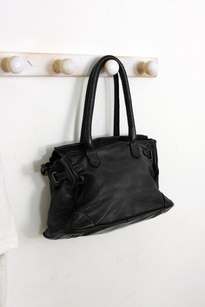 Handmade Italian Leather shopping Bag mini CLOSER bag