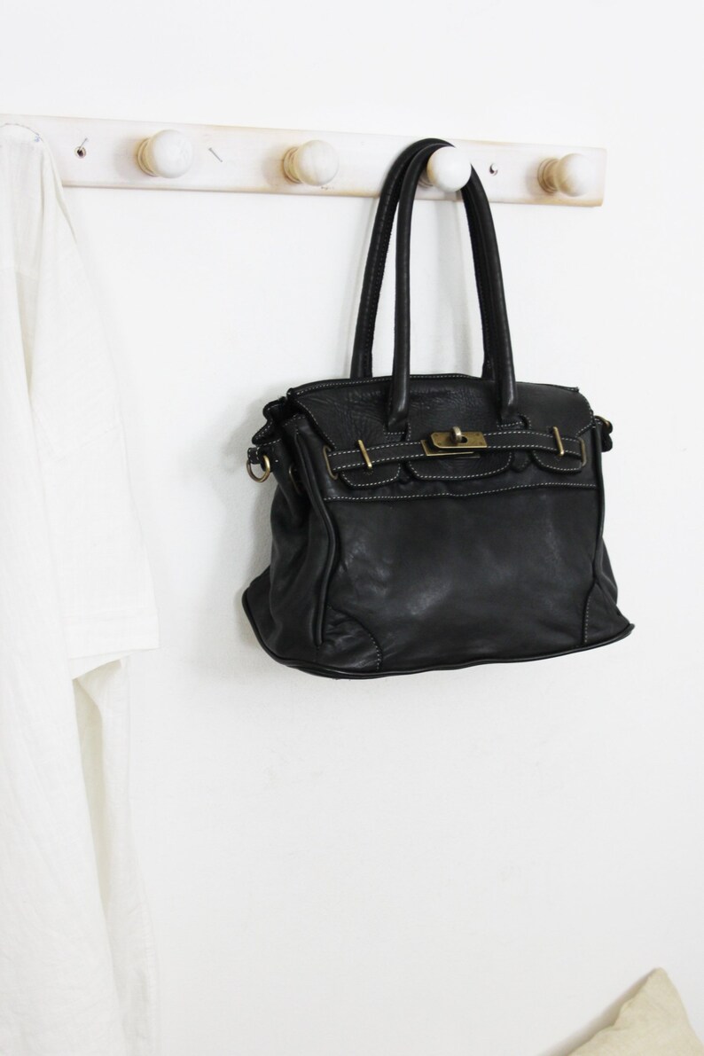 Handmade Italian Leather shopping Bag mini CLOSER bag