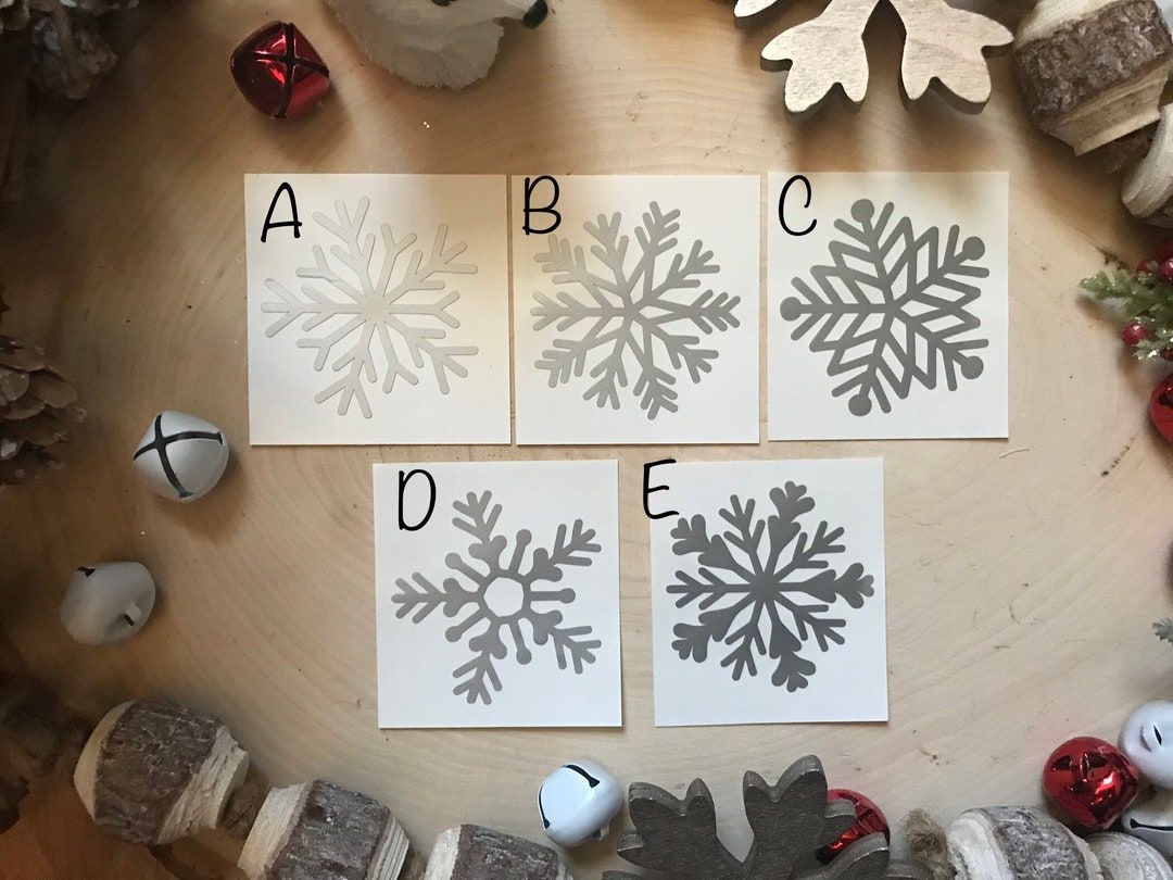 Snowflake Ornament Decal. Small Rustic Decal for DIY - Etsy