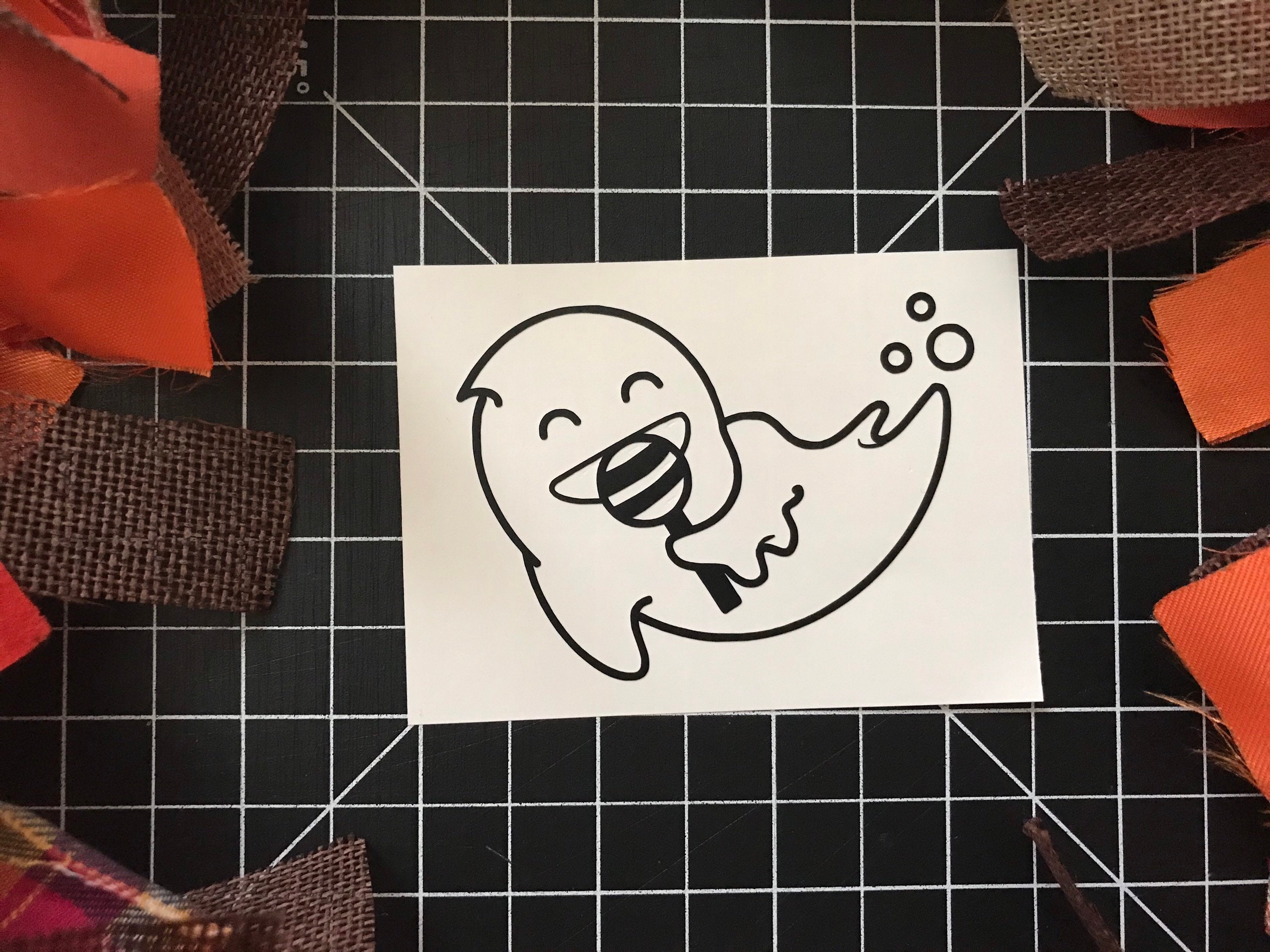 Ghost Sticker Halloween Yard Art. Halloween Rasen Custom Vinyl | Etsy