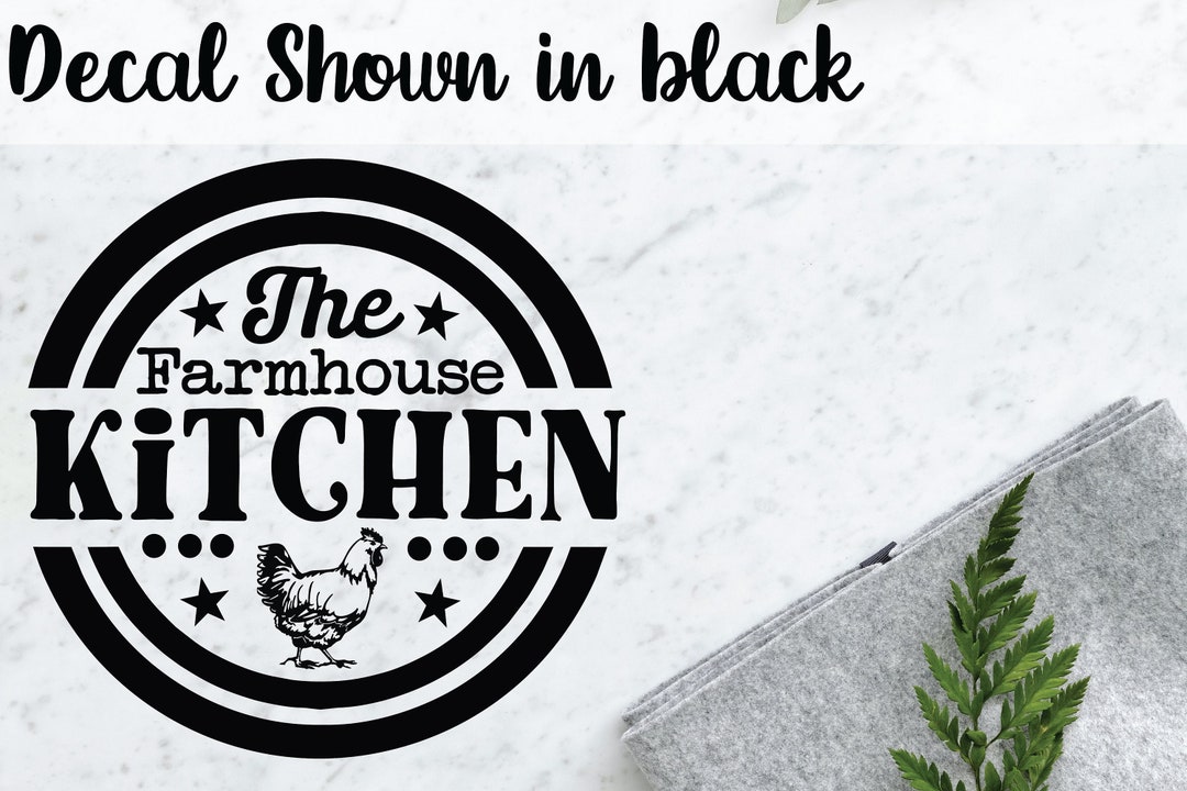 The Farmhouse Kitchen Vinyl Decal. Custom Farmhouse Decal is Etsy