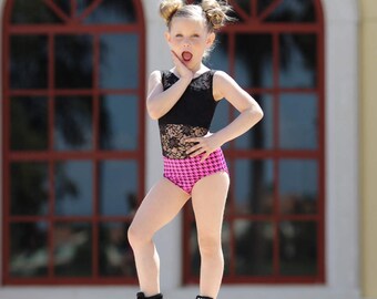 Dancewear. Leotard with lace.