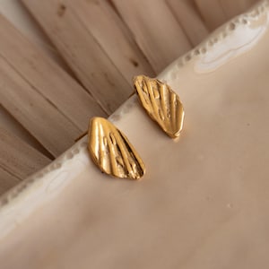 Handmade Shell Stud Earrings: Sterling Silver, Ocean Jewelry