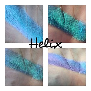 HELIX Multichrome chameleon 26mm pressed pan darkened cobalt blue to darkened purple color shift dupe metallic sparkle shimmer image 4