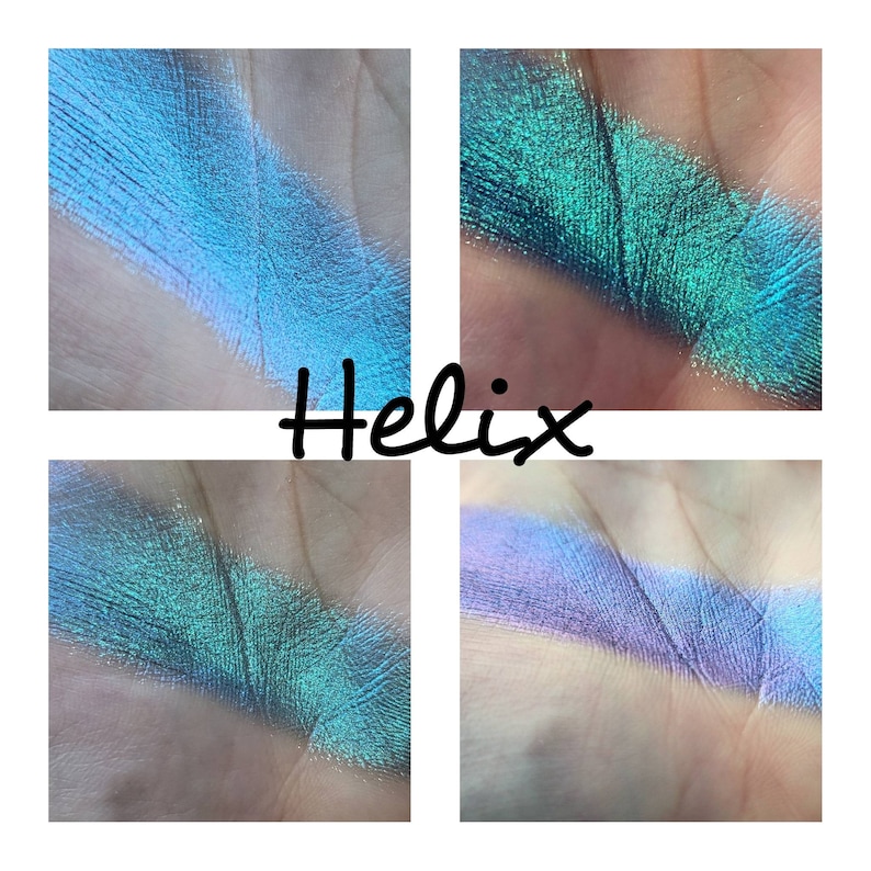 HELIX Multichrome chameleon 26mm pressed pan darkened cobalt blue to darkened purple color shift dupe metallic sparkle shimmer image 4