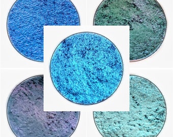 MULTICHROME bundle set of 5 chameleon Sea Goddess blue seagreen turquoise vegan shades Eyeshadow Makeup