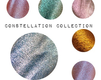 Constellations Collection Multichrome chameleon pressed pans BUNDLE SET vegan shimmery sparkle pressed pan 26mm dupe magical color shift