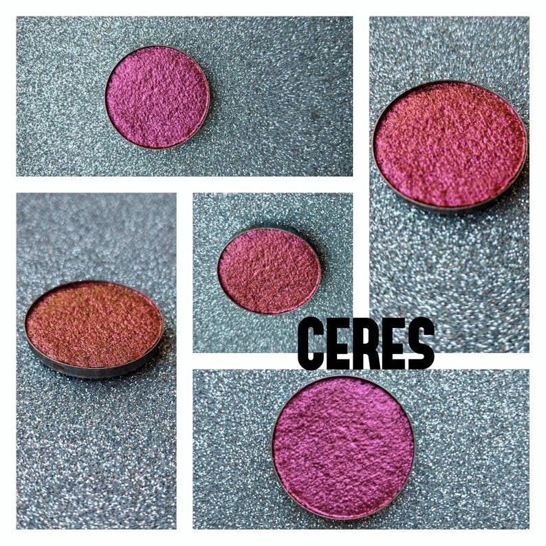 NEBULA Collection Ceres Multichrome chameleon pressed pan orangey pinkish gold violet 26mm pressed pan color shift image 6