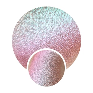 NEBULA Collection JUNO Multichrome chameleon pressed pan Silver green pink shift vegan shimmery sparkle 26mm dupe magical color Eyeshadow