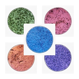 LIMITED EDITION MULTICHROME bundle set of 5 chameleon 26mm pressed pans Vegan Makeup Eyeshadow