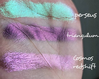 Multichrome trio bundle set 26mm Triangulum Cosmos Redshift Perseus chameleon pressed pans color shift vegan cruelty free 20/77 holographic