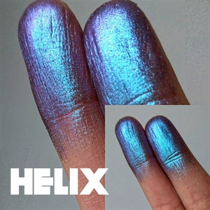 HELIX Multichrome chameleon 26mm pressed pan darkened cobalt blue to darkened purple color shift dupe metallic sparkle shimmer image 5