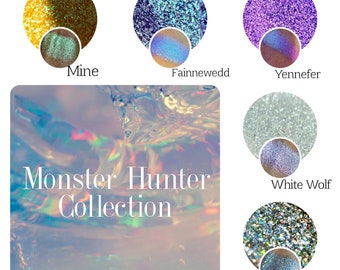 Monster Hunter Collection Multichrome chameleon pressed pans BUNDLE SET vegan shimmery sparkle holographic 26mm magical colorshift duochrome