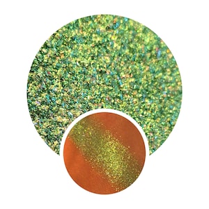 STARDUST Crusader Hybrid Glitter Multichrome Chamäleon gepresste Pfanne Jolyne shimmery sparkle 26 mm Farbschicht holographisch holochrom