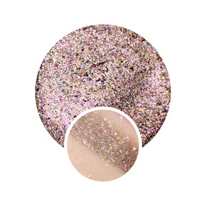 Hybrid trichrome Kugelblitz brown olive pink shimmer glittery makeup vegan eyeshadow sparkle 26mm pressed pan dupe magical color shift