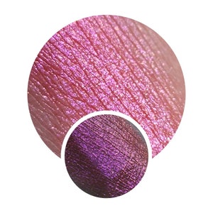 AFTERLIFE Panetto pressato camaleonte multicolore, dal rosa magenta acceso all'arancione pastello oro vegano, scintillante, 26 mm, dupe magico colore