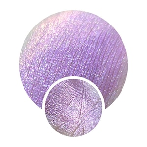 CHARON pink violet to orange tones with gold Shimmer color shift pan shimmery sparkle dupe metallic 26mm multichrome magic eyeshadow