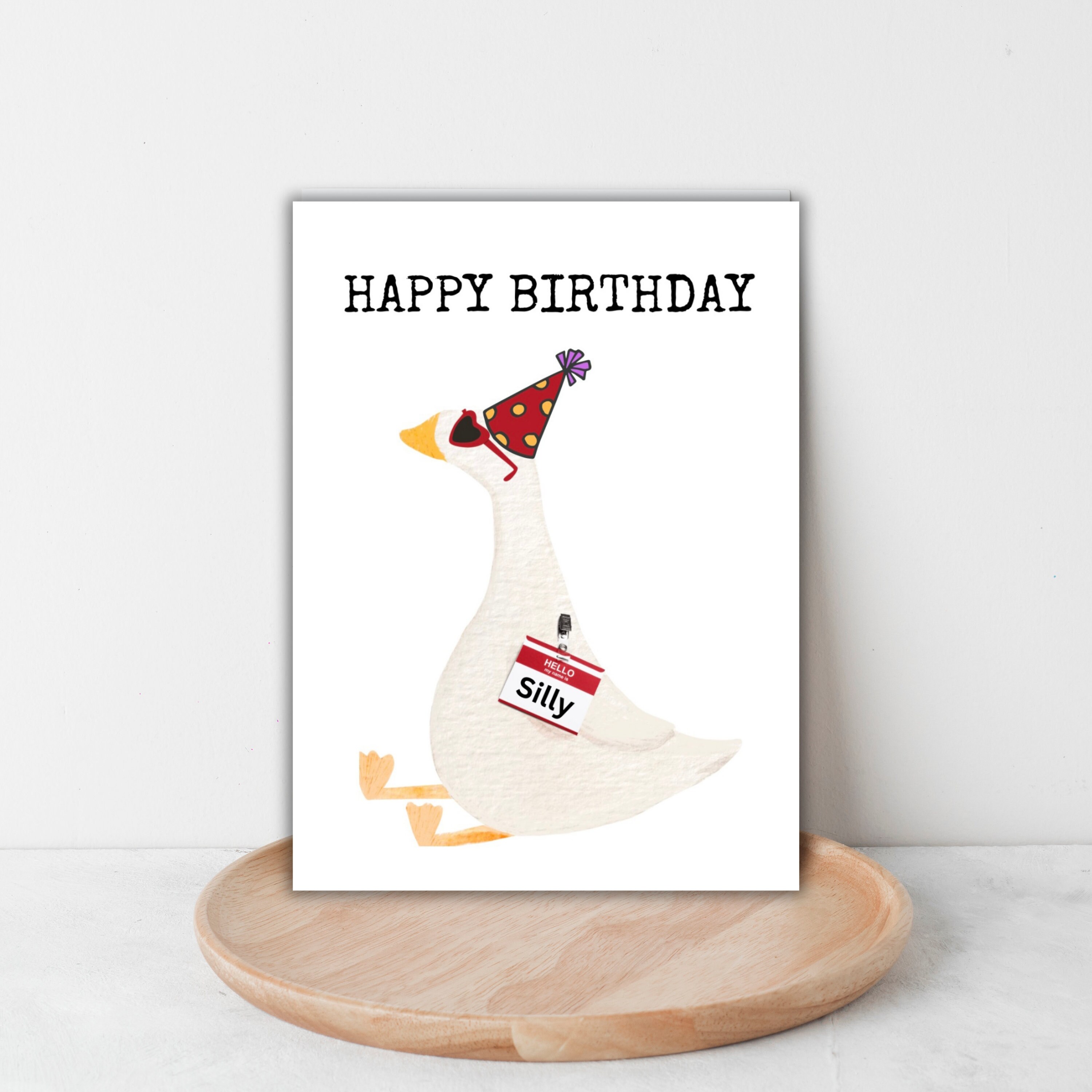 Funny Birthday Card, Printable Goose Card Silly - Etsy Australia