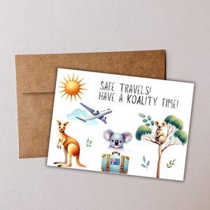 moving to Australia, New Adventure traveling card, Bon Voyage, Safe Travels, Down under Aussie