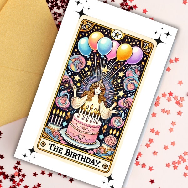 Tarot Birthday Card Etsy