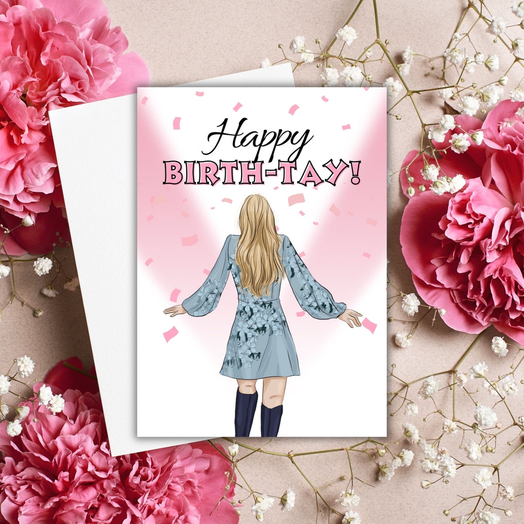 Taylor Birthday Swift Card, Birthday Card, Eras Tour - Etsy