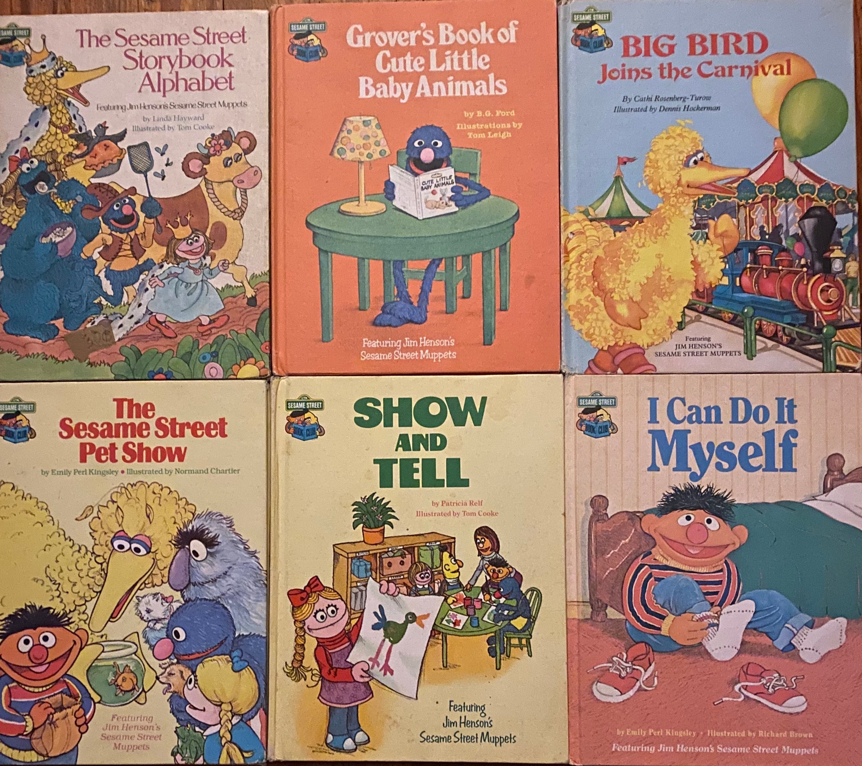 Vintage Sesame Street Book Club Books Large Hardback Set of 6 Etsy