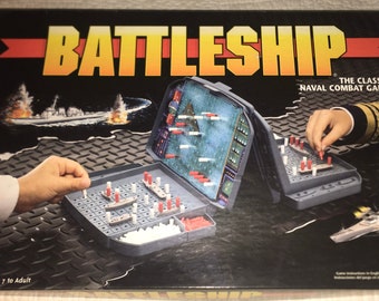 Vintage Battleship Board Game (Classic Naval Combat Game), Complete Like New