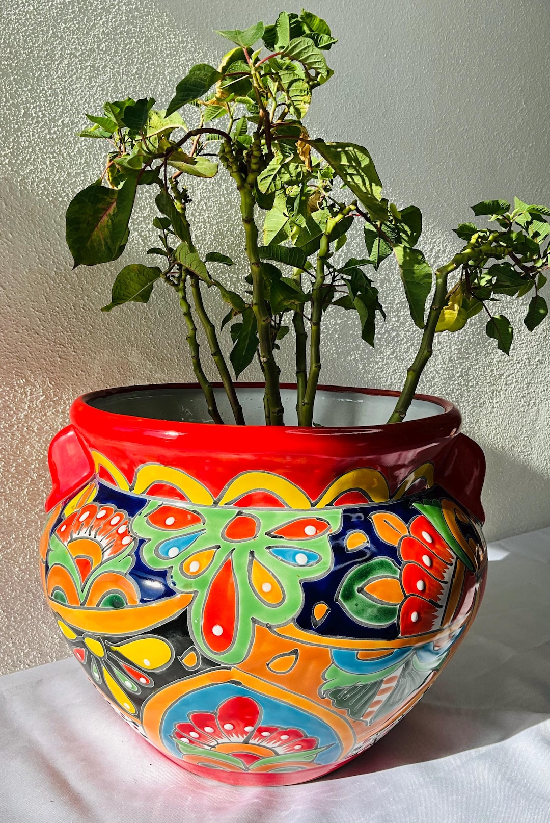 Talavera Small Flower Pot - Etsy