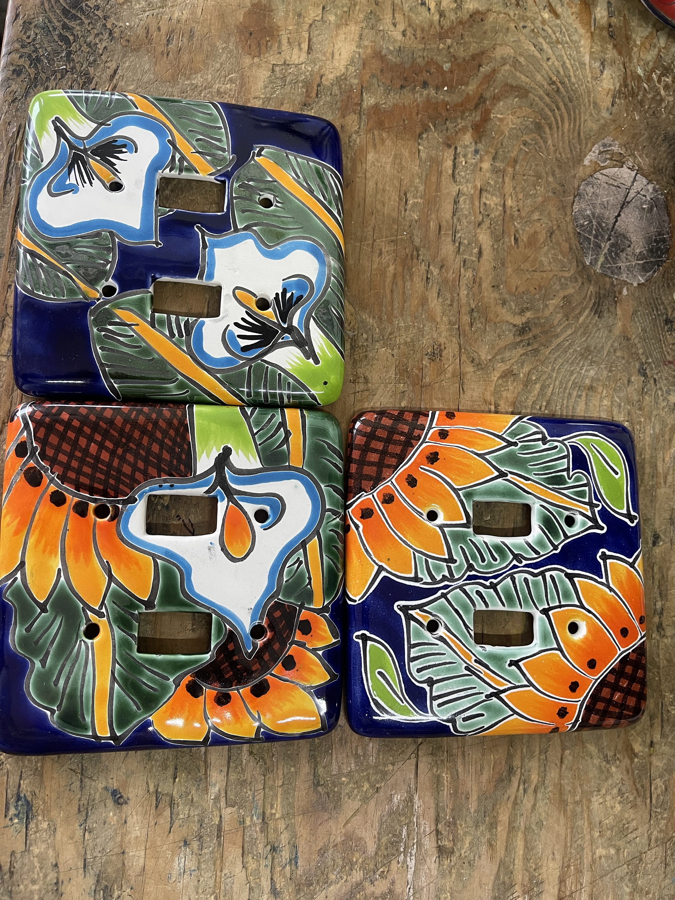 Mexican Talavera Pottery Wall Art 5 X 5 Light Etsy