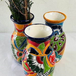 Elegant blue talavera vase