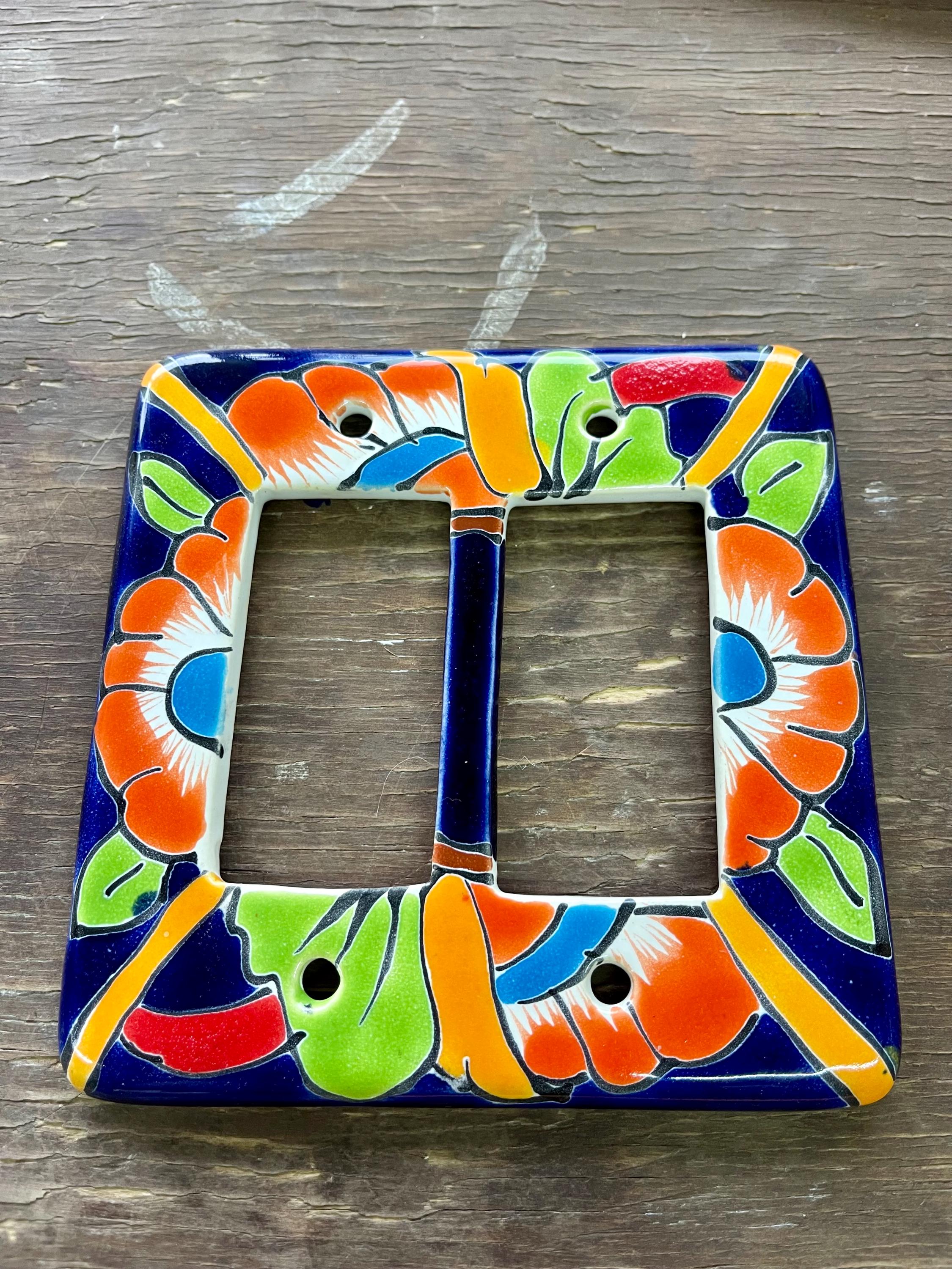 Hand Painted Mexican Talavera Pottery Double Light Switch Cover - Etsy