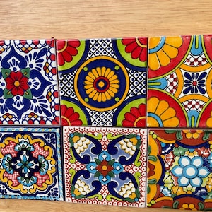 12 Mexican tiles mixed 4x4&quot;