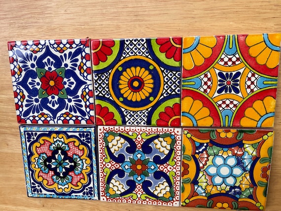 4x4インチのメキシカンタイル12枚 - Etsy 日本