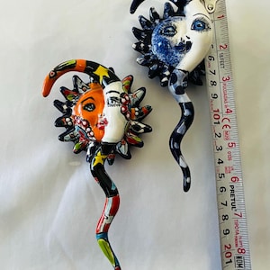 Decorazione murale Talavera Sole/Luna fatta a mano: Decorazione colorata con eclissi