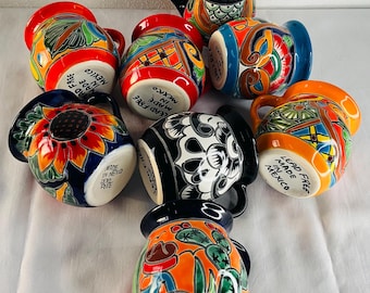 Hand-Painted Mexican Talavera cups