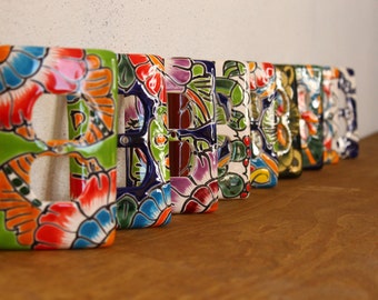 1 Talavera Mexican Pottery 3" X 5" light single outlet covers, wall art